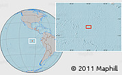 Gray Location Map of the area around 5° 35' 51" S, 95° 58' 29" W, hill shading