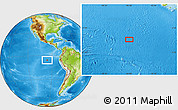 Physical Location Map of the area around 5° 35' 51" S, 95° 58' 29" W
