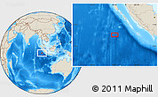 Shaded Relief Location Map of the area around 5° 35' 51" S, 98° 40' 30" E