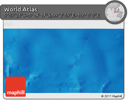 Physical 3D Map of the Area around 5° 35' 51" S, 99° 31' 30" E