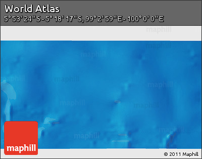 Physical 3D Map of the Area around 5° 35' 51" S, 99° 31' 30" E