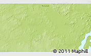 Physical 3D Map of the area around 60° 16' 48" N, 100° 13' 29" W