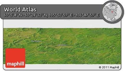 Satellite Panoramic Map of the Area around 60° 16' 48" N, 106° 19' 29" E