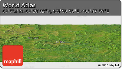 Satellite Panoramic Map of the Area around 60° 16' 48" N, 106° 19' 29" E