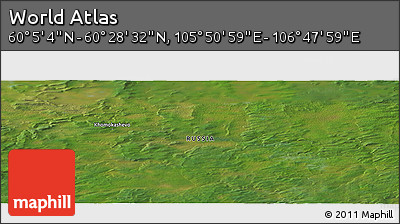 Satellite Panoramic Map of the Area around 60° 16' 48" N, 106° 19' 29" E
