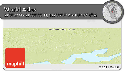 Physical Panoramic Map of the Area around 60° 16' 48" N, 106° 10' 30" W