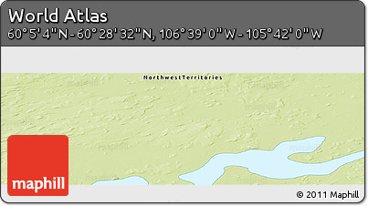 Physical Panoramic Map of the Area around 60° 16' 48" N, 106° 10' 30" W