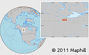 Gray Location Map of the area around 60° 16' 48" N, 117° 13' 29" W