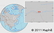 Gray Location Map of the area around 60° 16' 48" N, 118° 13' 29" E
