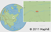 Savanna Style Location Map of the area around 60° 16' 48" N, 118° 13' 29" E