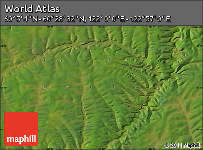 Satellite Map of the Area around 60° 16' 48" N, 122° 28' 29" E
