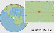 Savanna Style Location Map of the area around 60° 16' 48" N, 124° 1' 30" W