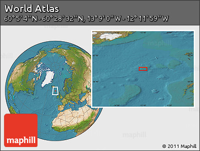 Satellite Location Map of the Area around 60° 16' 48" N, 12° 40' 30" W