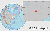Gray Location Map of the area around 60° 16' 48" N, 133° 31' 30" E
