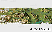 Satellite Panoramic Map of Carcross