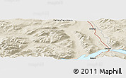 Shaded Relief Panoramic Map of Carcross