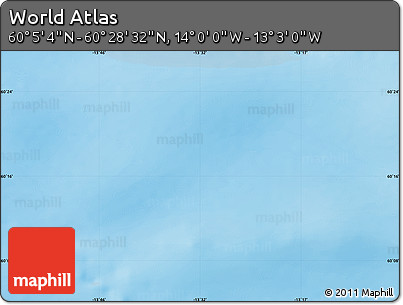 Physical Map of the Area around 60° 16' 48" N, 13° 31' 30" W