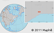 Gray Location Map of the area around 60° 16' 48" N, 142° 1' 30" E