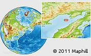 Physical Location Map of the area around 60° 16' 48" N, 159° 1' 30" E