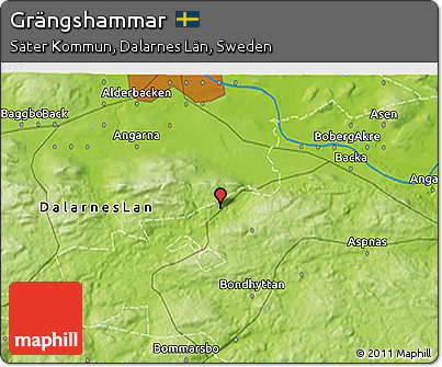 Physical 3D Map of Grängshammar