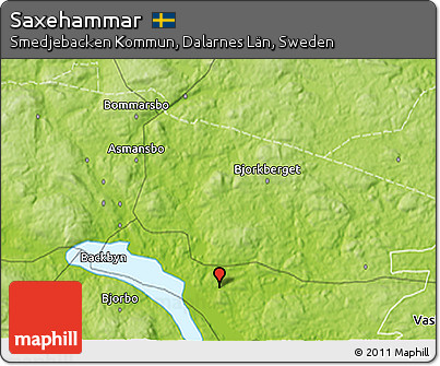 Physical 3D Map of Saxehammar