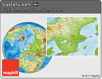 Physical Location Map of Västerviken