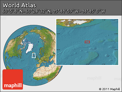 Satellite Location Map of the Area around 60° 16' 48" N, 15° 13' 29" W