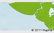 Physical 3D Map of the area around 60° 16' 48" N, 164° 49' 29" W