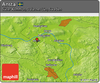 Physical 3D Map of Ansta