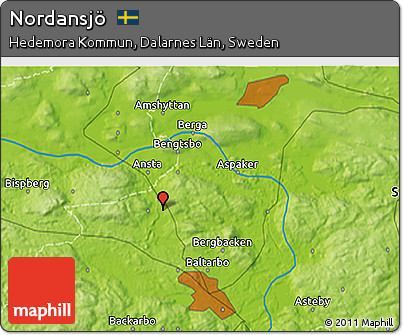 Physical 3D Map of Nordansjö
