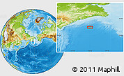 Physical Location Map of the area around 60° 16' 48" N, 176° 1' 30" E