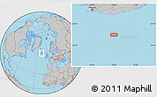 Gray Location Map of the area around 60° 16' 48" N, 18° 37' 30" W