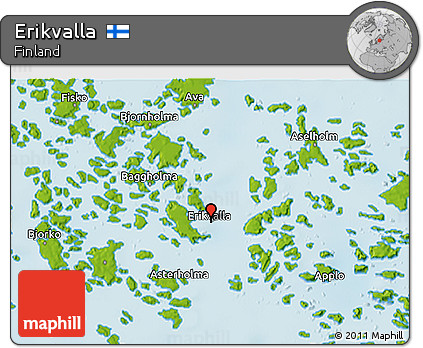 Physical 3D Map of Erikvalla