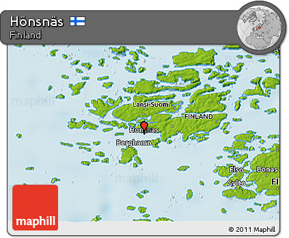 Physical 3D Map of Hönsnäs