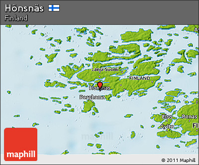 Physical 3D Map of Hönsnäs