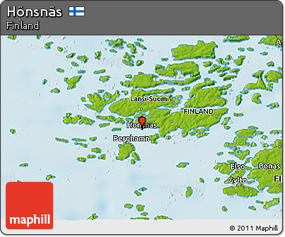 Physical 3D Map of Hönsnäs
