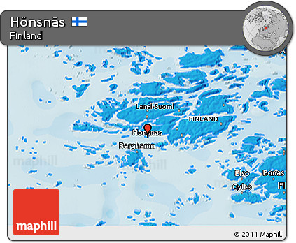 Political 3D Map of Hönsnäs
