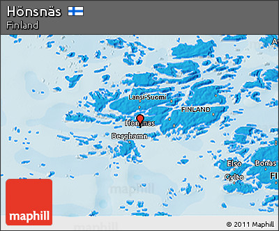 Political 3D Map of Hönsnäs