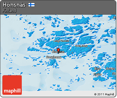 Political 3D Map of Hönsnäs