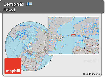 Gray Location Map of Lempnäs