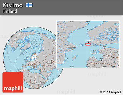 Gray Location Map of Kivimo
