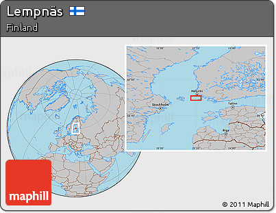 Gray Location Map of Lempnäs