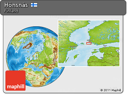 Physical Location Map of Hönsnäs