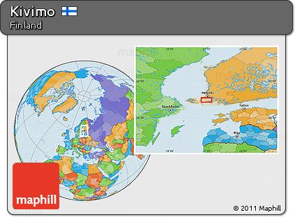 Political Location Map of Kivimo