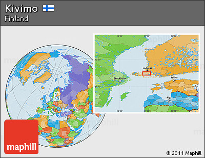 Political Location Map of Kivimo