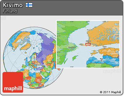 Political Location Map of Kivimo