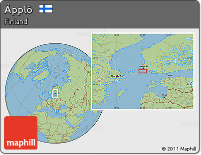 Savanna Style Location Map of Äpplö