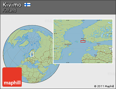 Savanna Style Location Map of Kivimo