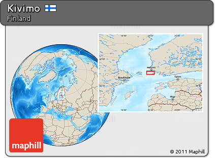 Shaded Relief Location Map of Kivimo
