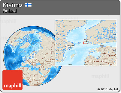 Shaded Relief Location Map of Kivimo